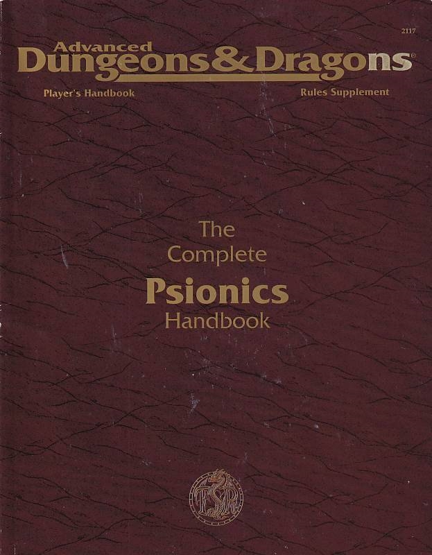 Advanced Dungeons & Dragons 2nd Edition - Players Handbook Rules Supplement- The Complete psionics Handbook (Genbrug)